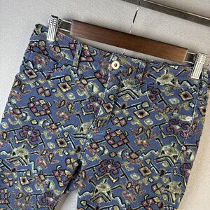 Pilcro Anthropologie Corduroy Jeans 27 High Rise‎ Skinny Geometric Print